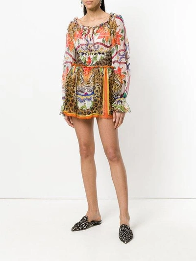 Shop Dolce & Gabbana Majolica Print Dress - Multicolour