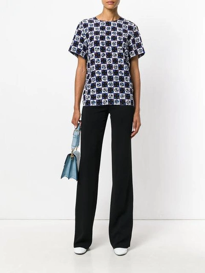 Shop Emilio Pucci High-waisted Flared Trousers In Black