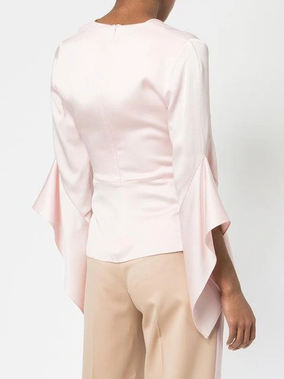 Shop Peter Pilotto Ruched Detail Top In Blush