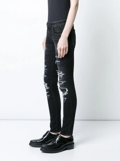 Shop R13 Distressed Skinny Jeans - Black