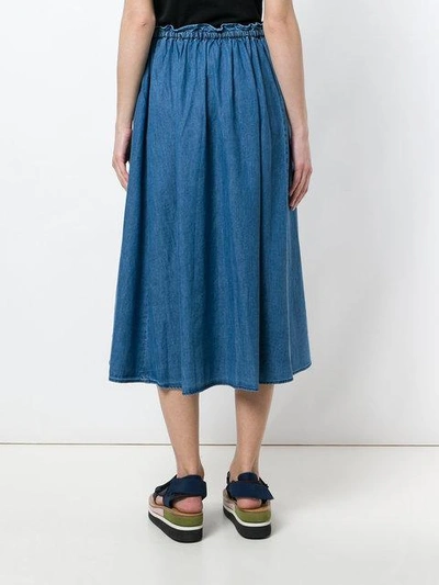 Shop Kenzo Hyper  Denim Skirt In 76