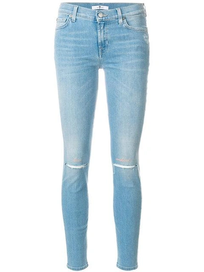 distressed skinny jeans