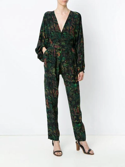 Shop Andrea Marques Cache Coeur Printed Bodysuit In Green