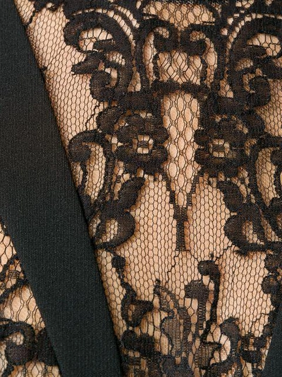 Shop Philipp Plein Lace Panel Dress In Black