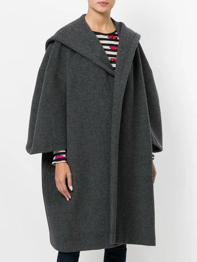 Shop Comme Des Garçons Comme Des Garçons Asymmetric Oversized Coat In Grey