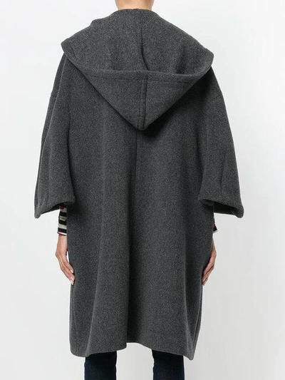 Shop Comme Des Garçons Comme Des Garçons Asymmetric Oversized Coat In Grey