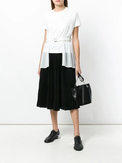 Shop Comme Des Garçons Noir Kei Ninomiya Layered Belt T-shirt - White