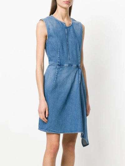 Shop Stella Mccartney Asymmetric Denim Dress