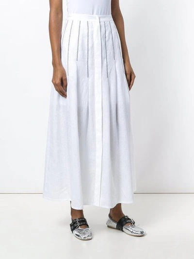Shop Gabriela Hearst Linen Embroidered Skirt