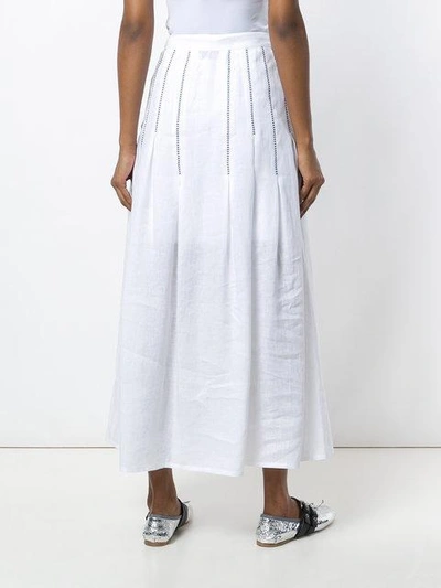 Shop Gabriela Hearst Linen Embroidered Skirt