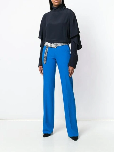 Shop Etro Straight-leg Trousers - Blue