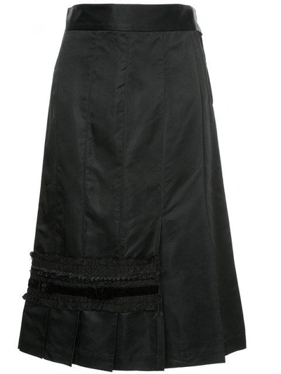 Shop Comme Des Garçons Pleated Detail Skirt