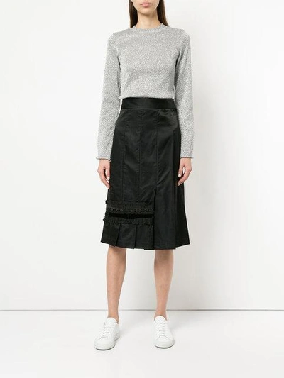 Shop Comme Des Garçons Pleated Detail Skirt