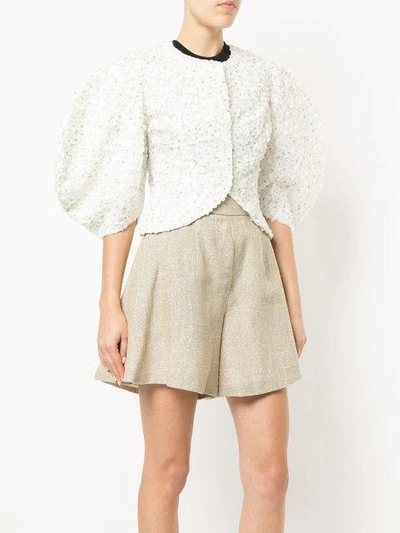 Shop Bambah Confetti Structured Jacket In White