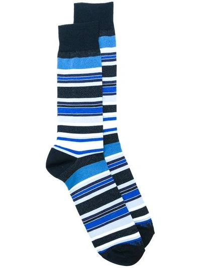 Shop Etro Striped Socks In 200