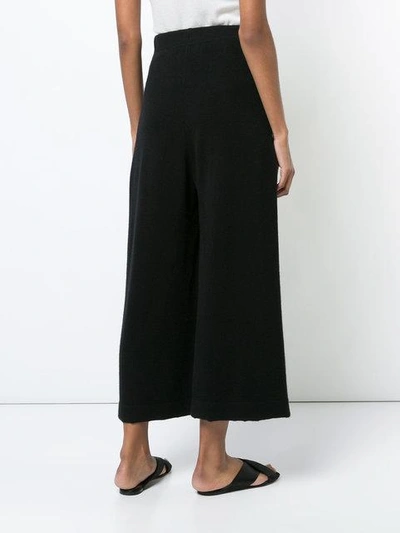 Shop Rosetta Getty Cropped Knitted Trousers - Black