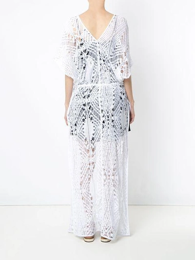 Shop Amir Slama Crochet Kimono In White