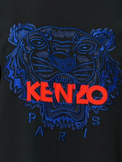 Shop Kenzo Tiger Sweat Dress In Black