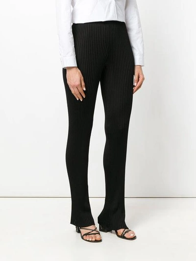 Shop Emilio Pucci Ribbed Knit Trousers