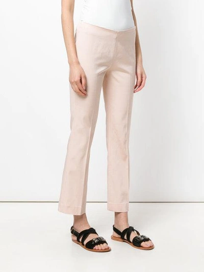 Shop Même Slim Cropped Trousers In Pink
