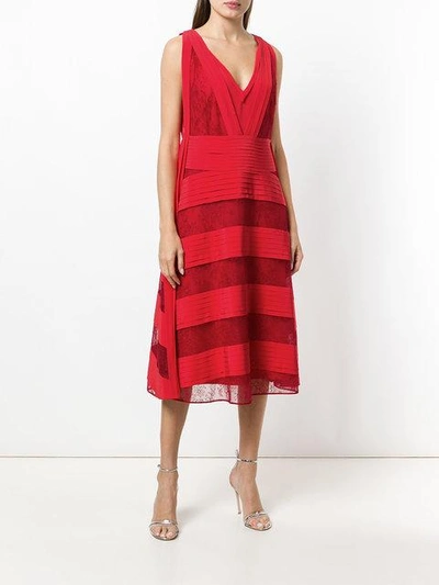 pleated midi dress