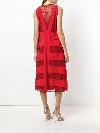 Shop Valentino Pleated Midi Dress