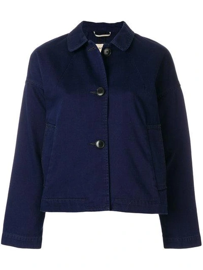 Shop Bellerose Buttoned Boxy Jacket - Blue