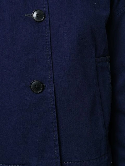 Shop Bellerose Buttoned Boxy Jacket - Blue