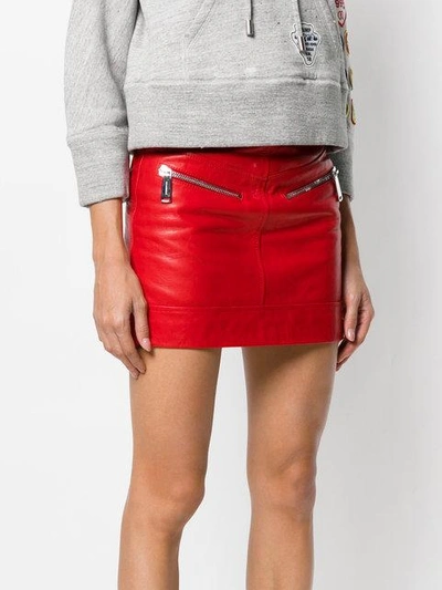 Shop Dsquared2 Zipped Mini Skirt