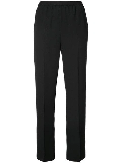 Shop Maison Margiela Cropped Tailored Trousers - Black