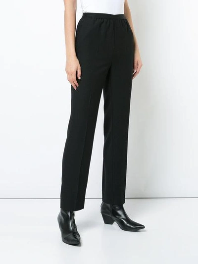 Shop Maison Margiela Cropped Tailored Trousers - Black