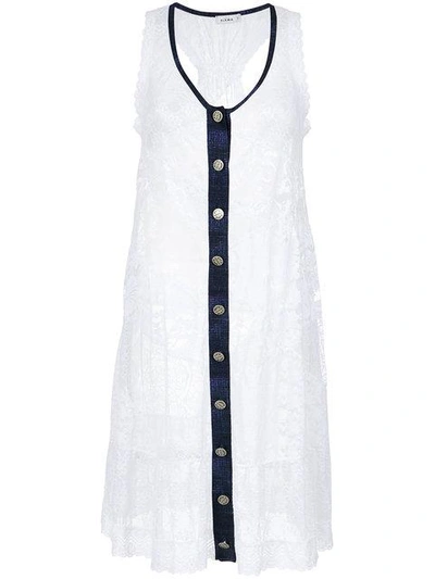 Shop Amir Slama Lace Beach Dress In White