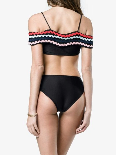 Shop Paper London Wave Off-shoulder Bikini - Black