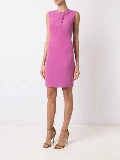 Shop Versace Collection Embellished Dress - Pink