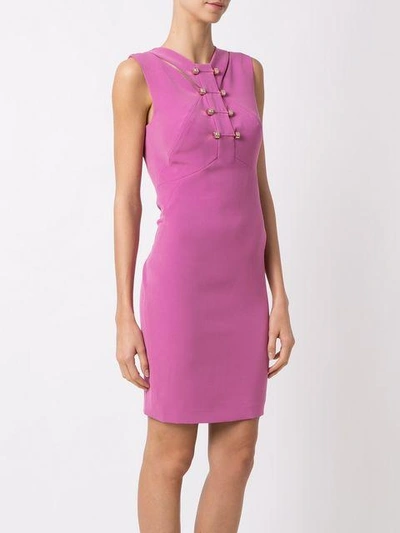 Shop Versace Collection Embellished Dress - Pink