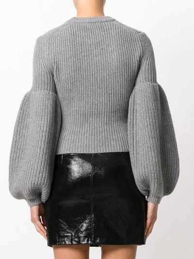 Shop Alexander Wang Puff Sleeve Knit Jumper - Grey