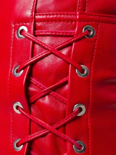 Shop Manokhi Short Zipped Skirt In Red