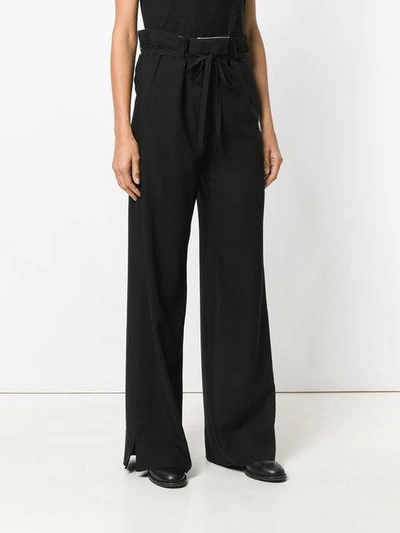 Shop Ann Demeulemeester Wide-leg Trousers In Black
