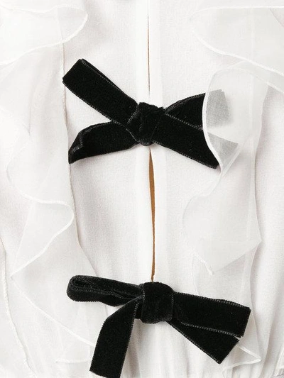 Shop Giambattista Valli Frill Dress With Bow Details