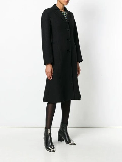 Shop Versace Slim Single-breasted Coat In Black