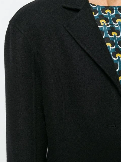 Shop Versace Slim Single-breasted Coat In Black