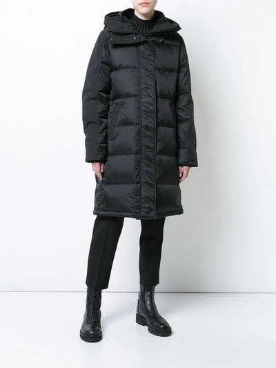 Shop Canada Goose Goose Down Padded Coat In Black