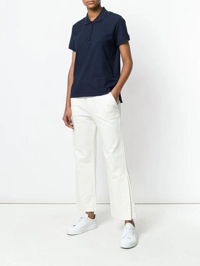 Shop Moncler Slim Fit Polo Shirt In Blue