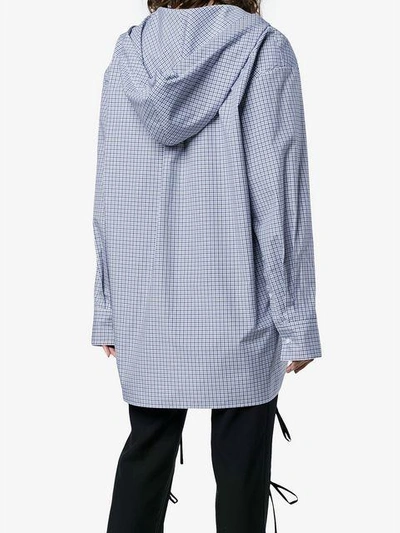 Shop Blindness Check Shirt With Hood - Blue