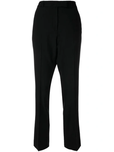 Shop Etro High Waist Tapered Trousers In Black