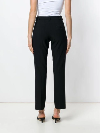 Shop Etro High Waist Tapered Trousers In Black