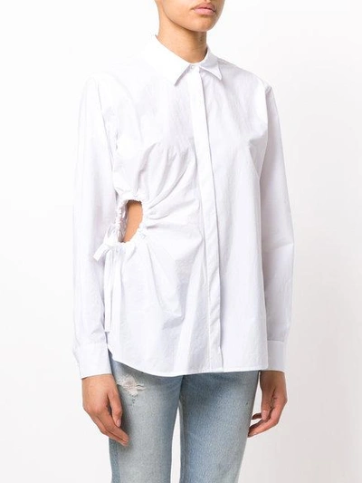 Shop Alexander Wang T Cut-out Detail Shirt In White