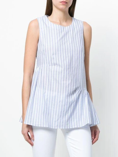 Shop Hemisphere Striped Sleeveless Shirt - Blue