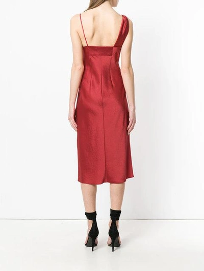 Shop Alexander Wang T T By Alexander Wang Asymmetric Slip Dress - Red
