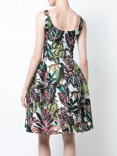 Shop Oscar De La Renta Full Skirt Dress - Multicolour